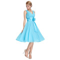 Grace Karin neue Art und Weise tiefe V-Ansatz kurze Chiffon- Kleid-Brautjunfer-Kleid CL6015-1 #